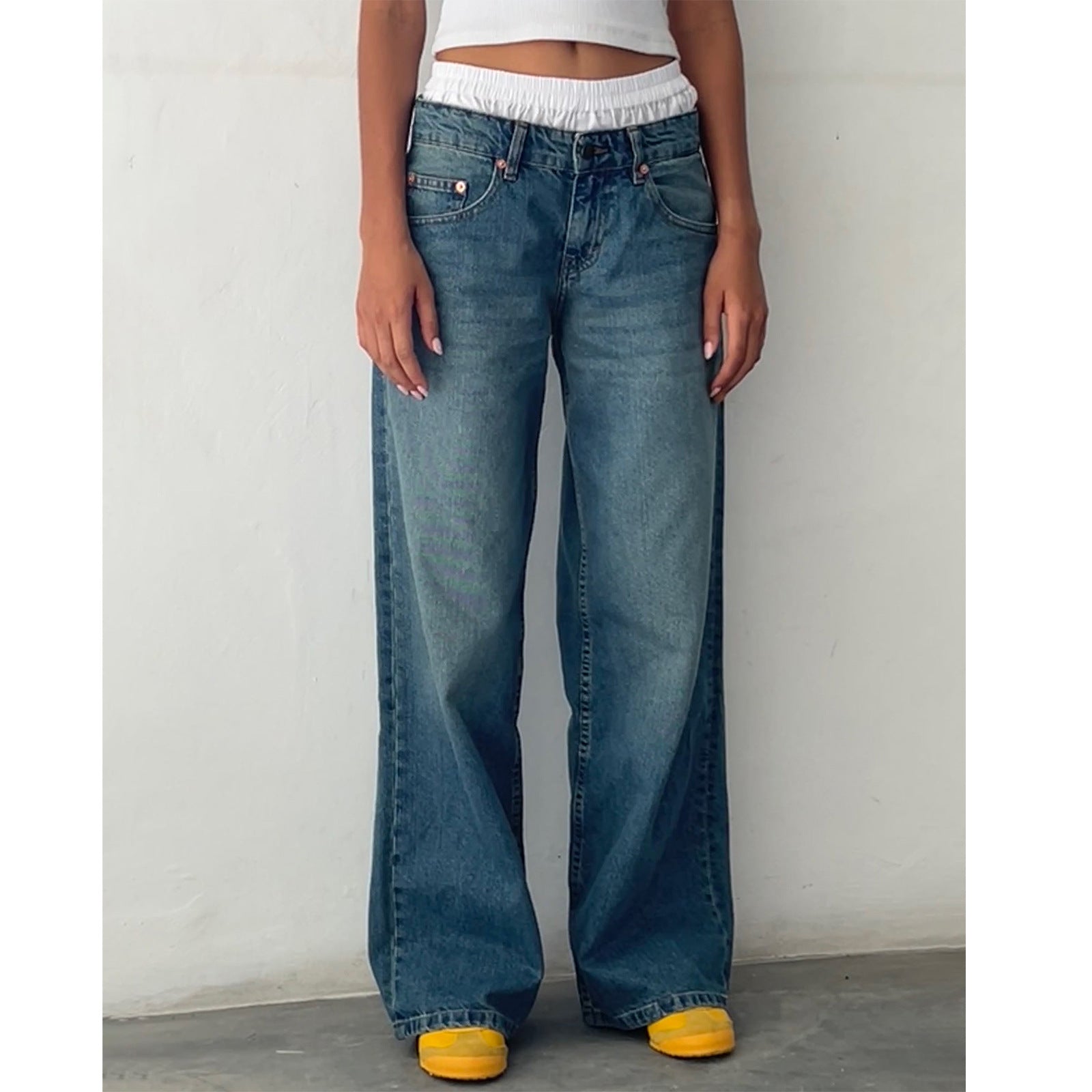 Vanessa – Wide Denim Pants with Feminine Cut
