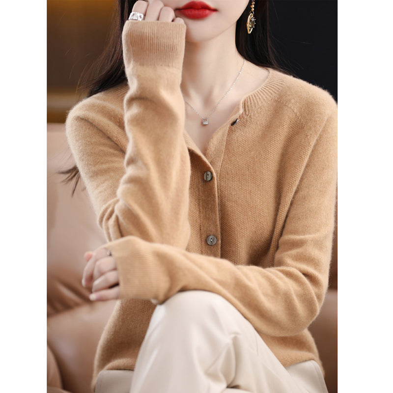 Women's V-neck Knitted Vest – Elegant Casual Knitted Cardigan for Daily Use