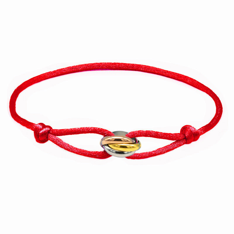 Ladies bracelet with adjustable cord and elegant decorative knot – stylish women's bracelet