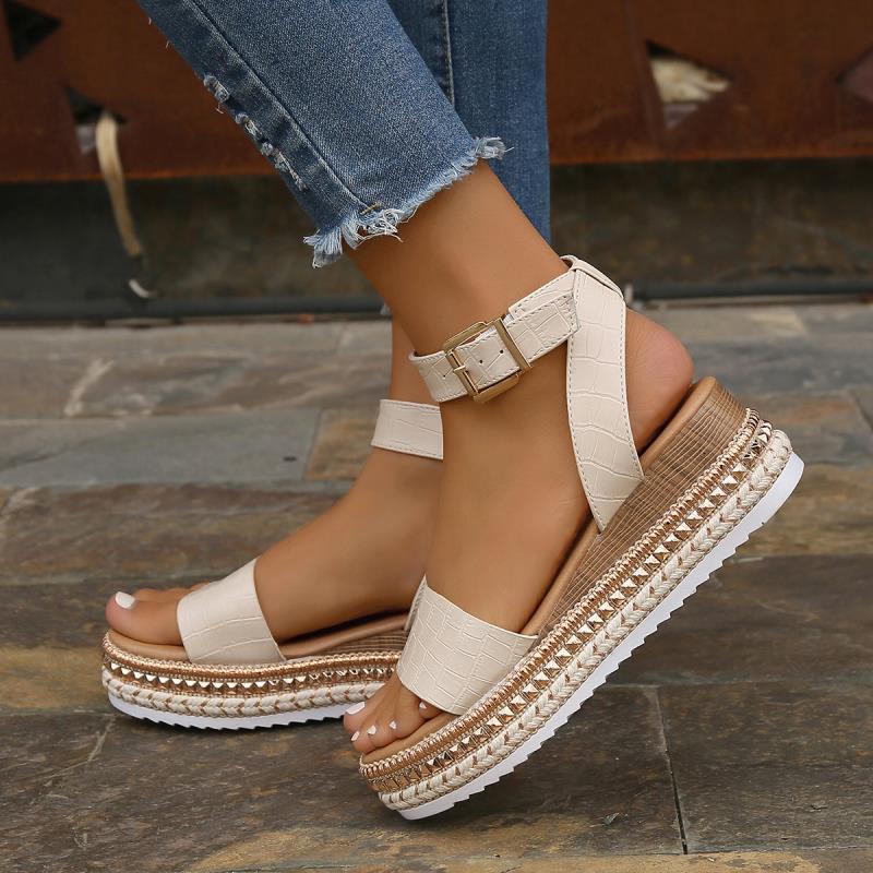 Catherine – Women's Platform Sandals with Rope Sole