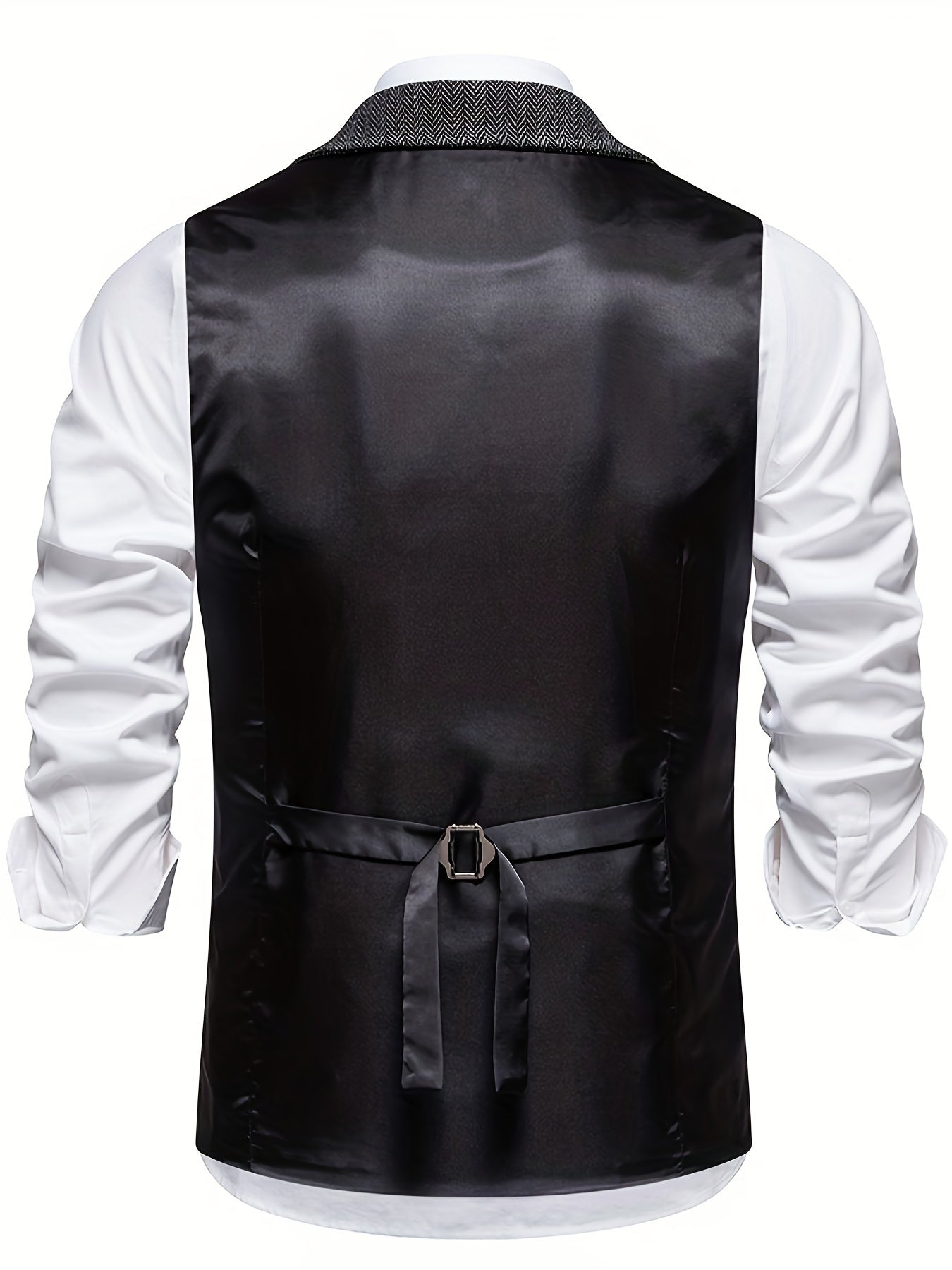 Men's Vest Retro Style Business Chic – Vest with Notched Collar