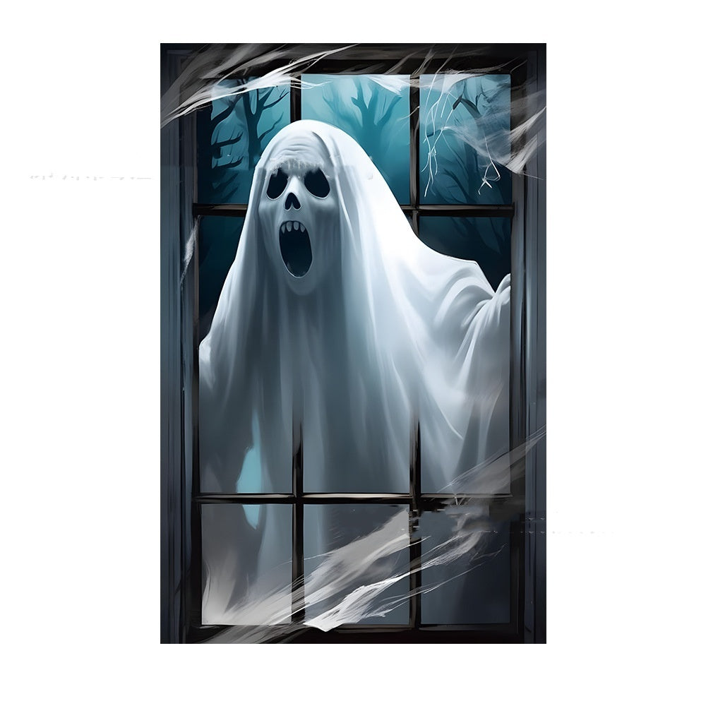 Halloween Window Decoration Spooky Nun – Creepy Decoration for Party & Trick-or-Treat