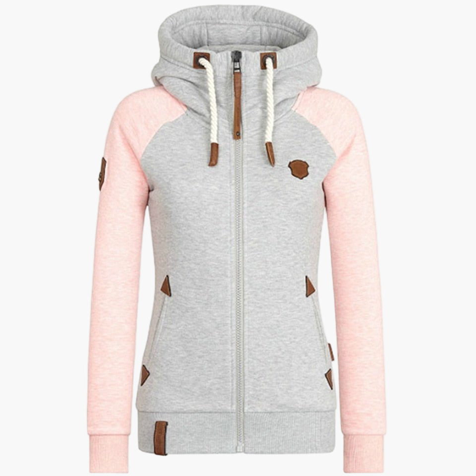 Women's Hoodie with Zipper – Sporty and Comfortable Casual Style – Ideal for Leisure and Outdoor