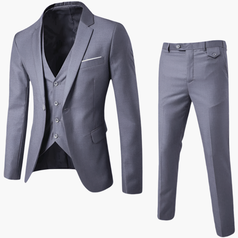 Men's Three-Piece Suit Slim Fit Business and Wedding Stylish Costume Set