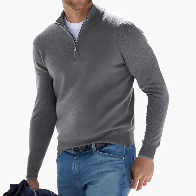 Men's Half-Zip Knitted Sweater – Modern & Comfortable For Every Occasion