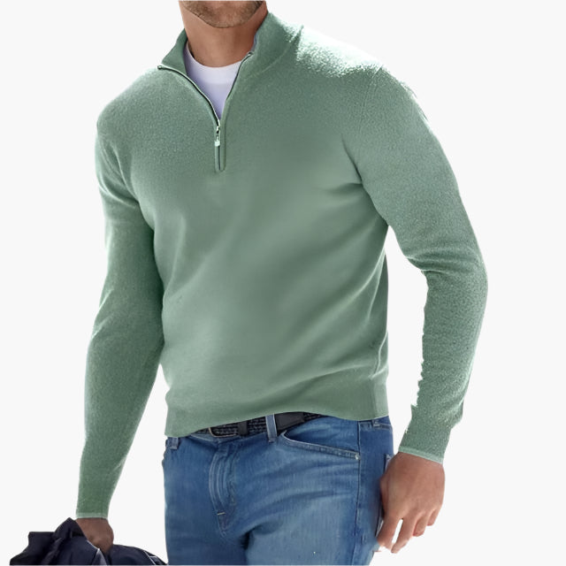 Men's Half-Zip Knitted Sweater – Modern & Comfortable For Every Occasion