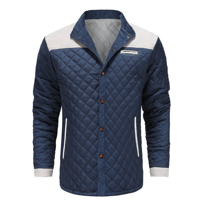Men's Jacket Stylish Quilt Design for Casual and Business Occasions