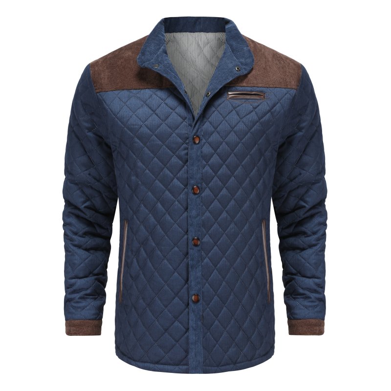 Men's Jacket Stylish Quilt Design for Casual and Business Occasions