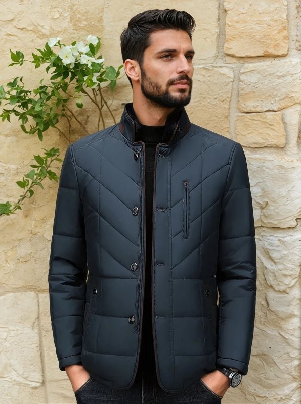 Men's Padded Stylish Jacket for Winter – Modern Slim Fit Outdoor Jacket
