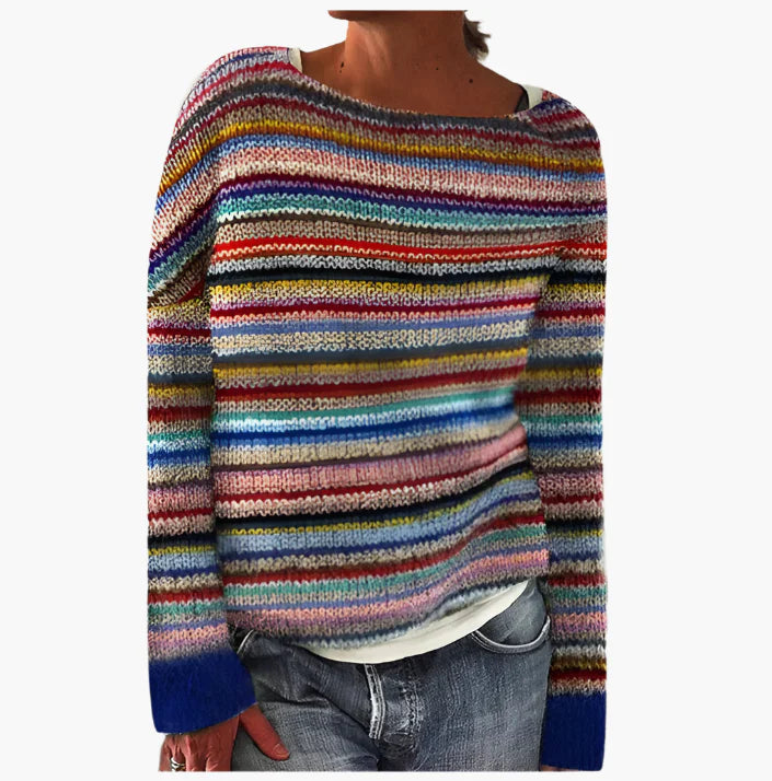 Dames Retro Stijl Gebreide Trui voor Herfst – Comfortabele Vintage Look