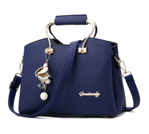 Ladies Elegant Handbag with Shoulder Strap and Luxury Pendant