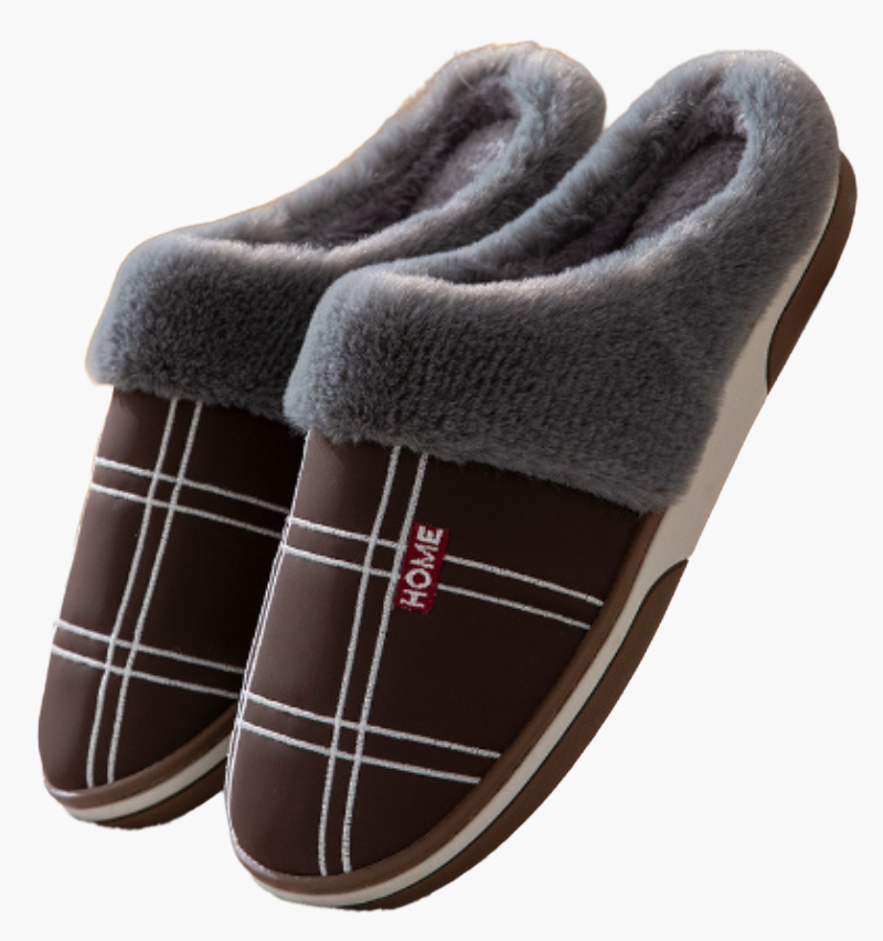 Heren Luxe Pantoffels met Antislip Zool – Comfortabele en Warme Huissloffen
