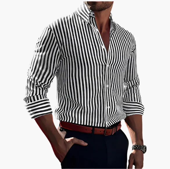 Men's Striped Slim Fit Shirt – Stylish and Comfortable for Business & Casual