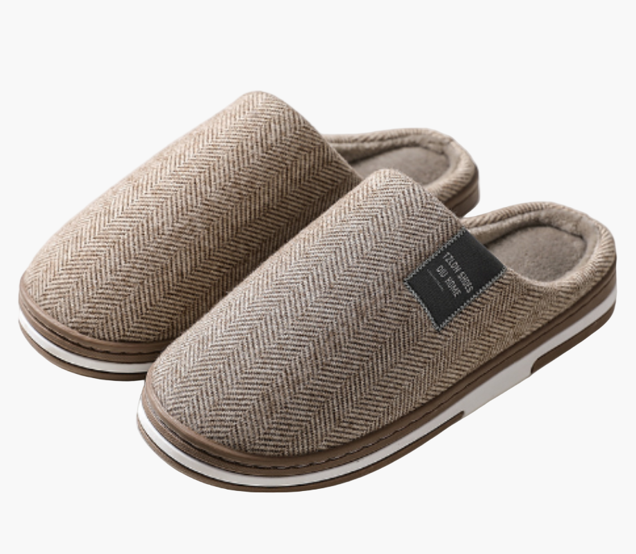 Heren Luxe Stijlvolle Pantoffels met Antislip Zool – Comfortabele Sloffen voor Binnen