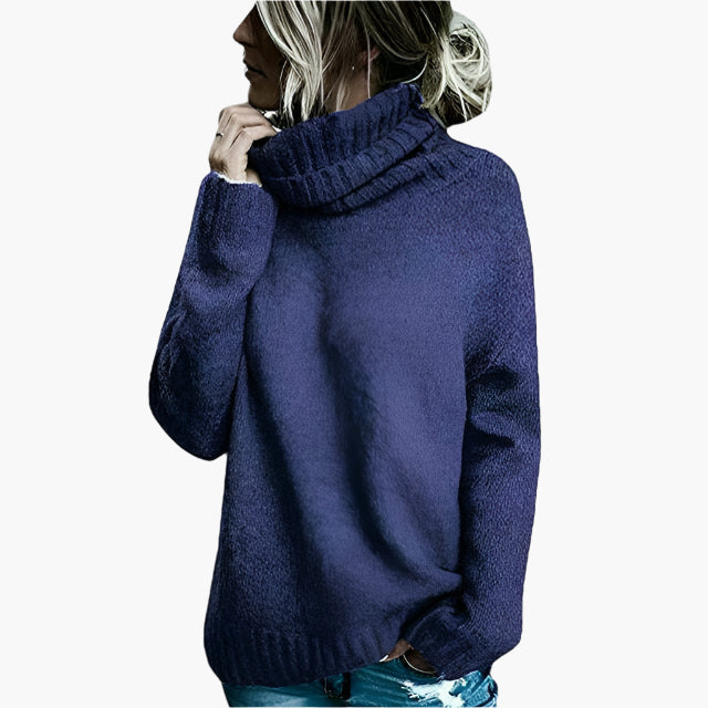 Women's Oversized Turtleneck Knitted Sweater Casual Comfort