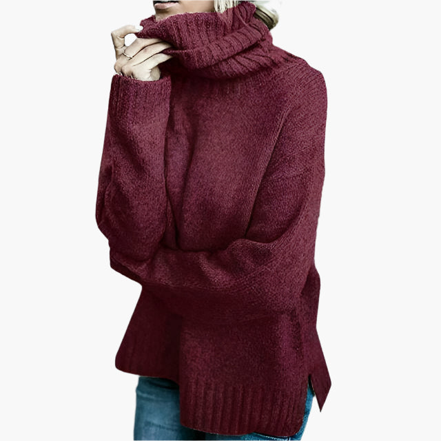 Women's Oversized Turtleneck Knitted Sweater Casual Comfort