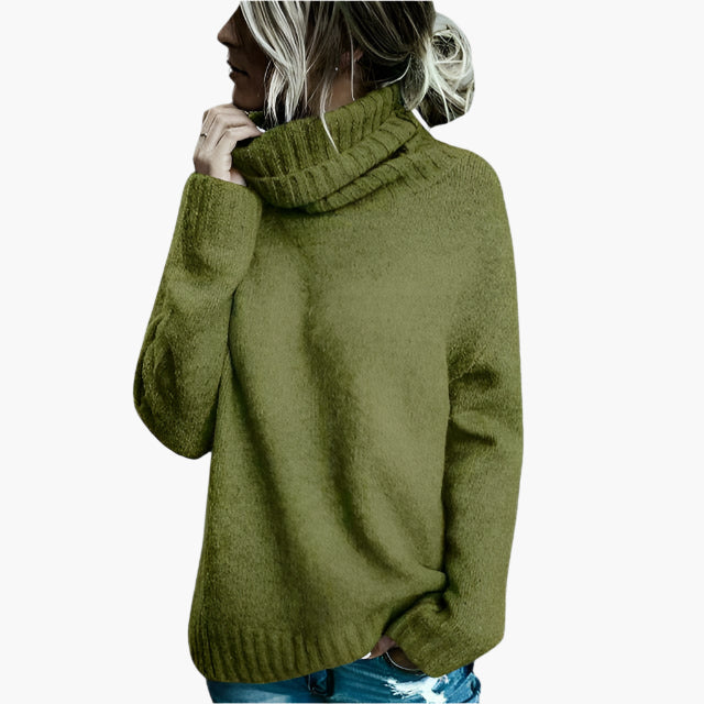 Women's Oversized Turtleneck Knitted Sweater Casual Comfort