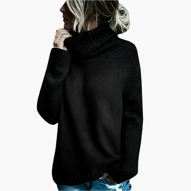 Women's Oversized Turtleneck Knitted Sweater Casual Comfort