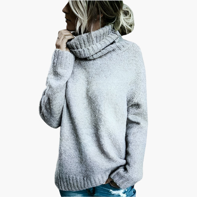 Women's Oversized Turtleneck Knitted Sweater Casual Comfort