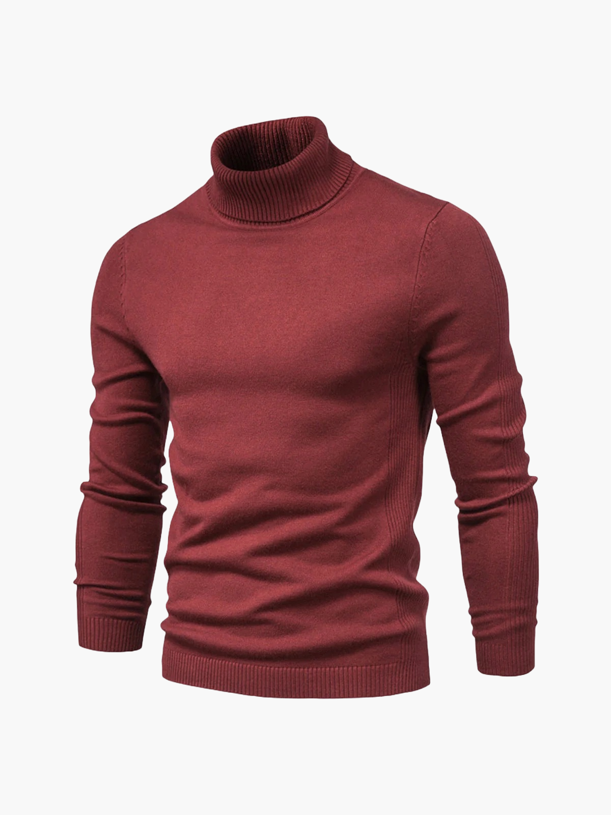 Men's Turtleneck Sweater with Slim Fit and Timeless Look