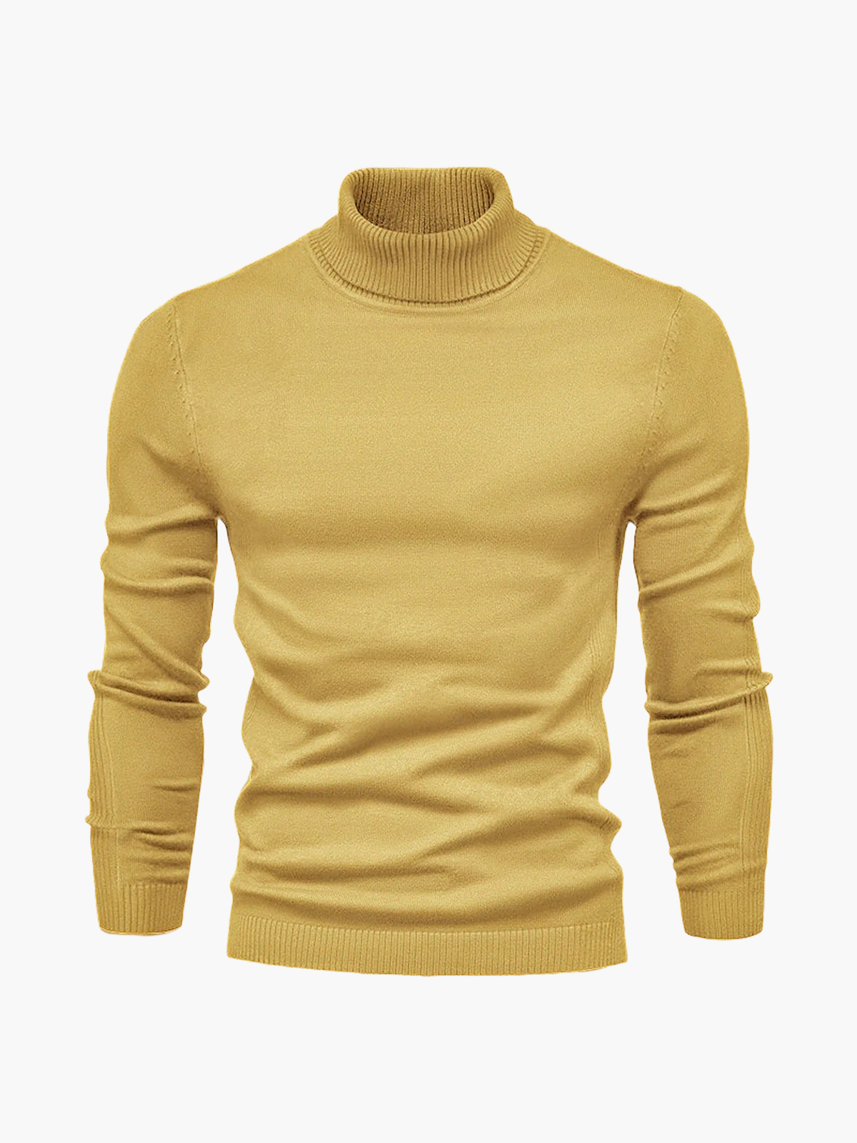 Men's Turtleneck Sweater with Slim Fit and Timeless Look
