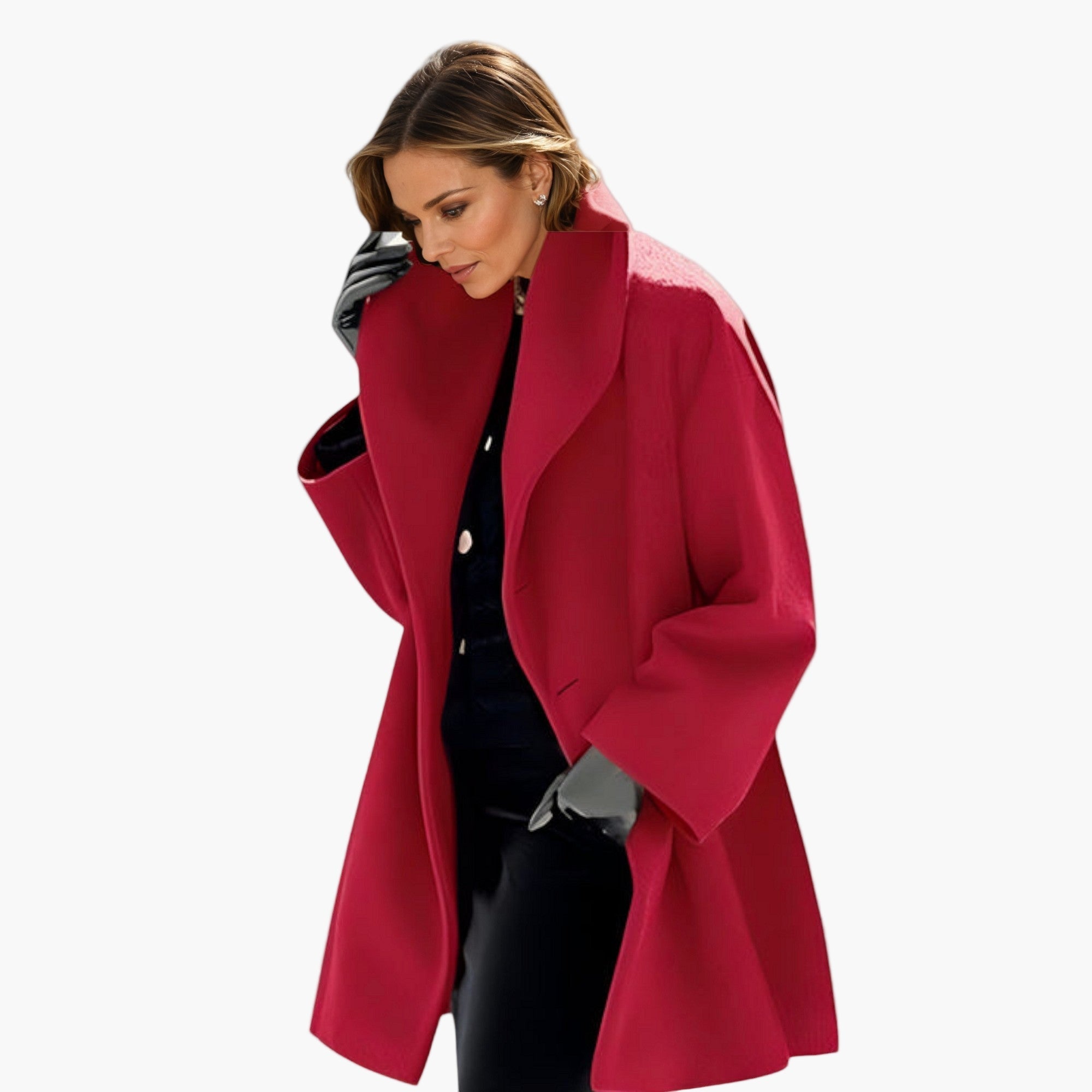 Women's Oversized Coat with Large Lapels – Elegant and Modern Jacket for Office and Daily Use
