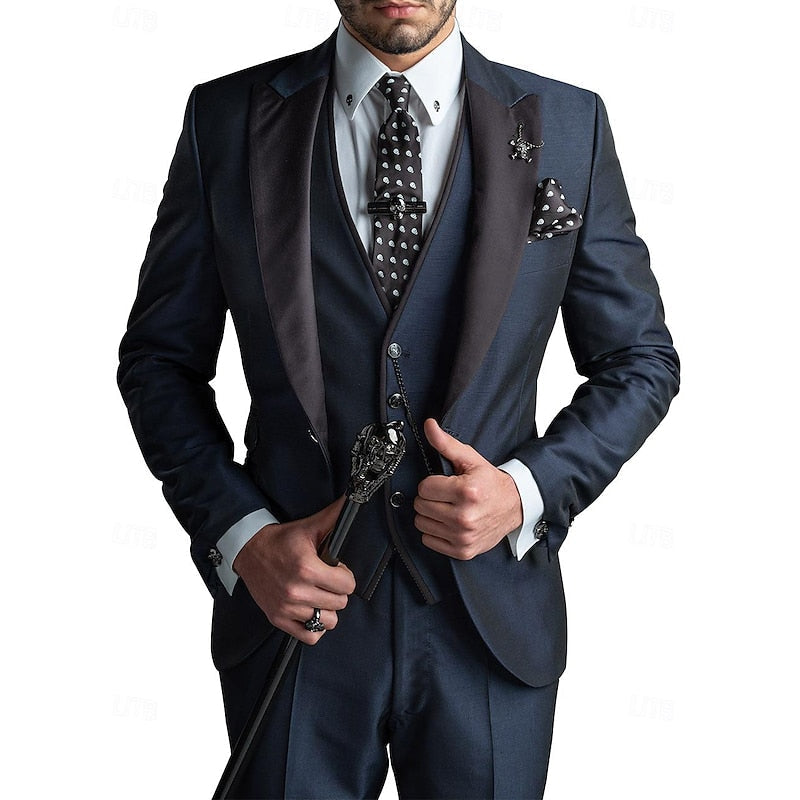 Men's 3-piece Suit – Modern Slim Fit Costume for Party, Wedding & Business