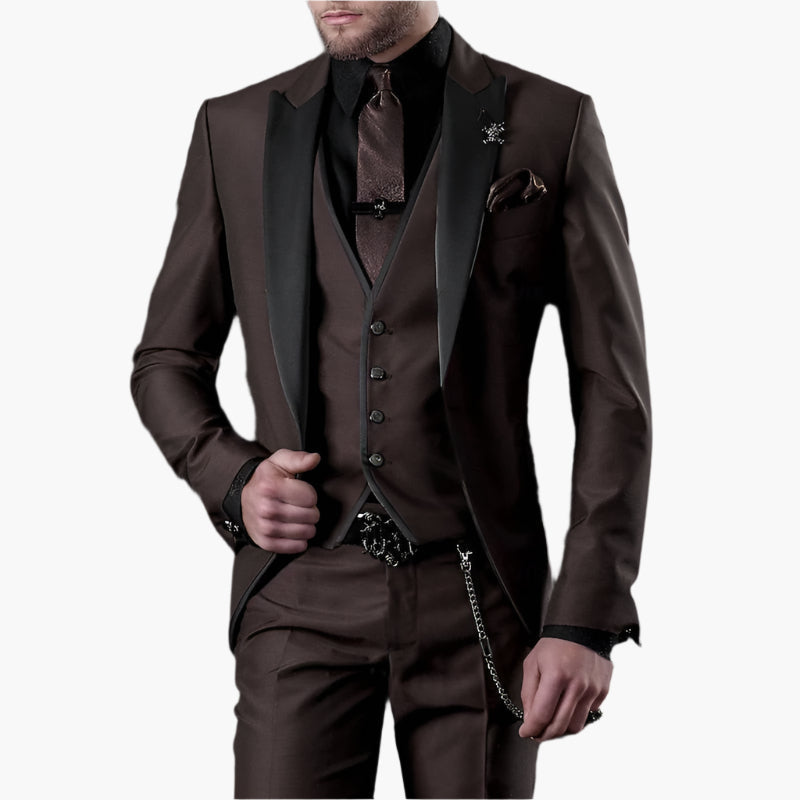 Men's 3-piece Suit – Modern Slim Fit Costume for Party, Wedding & Business