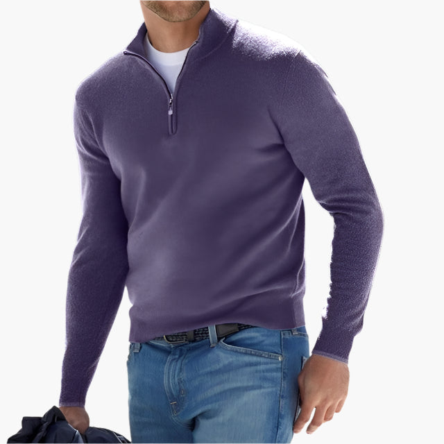 Men's Half-Zip Knitted Sweater – Modern & Comfortable For Every Occasion