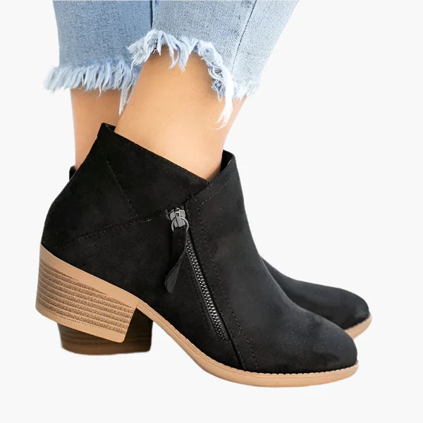 Women's Ankle Boots with Heel – Stylish Casual Spring/Autumn Shoes