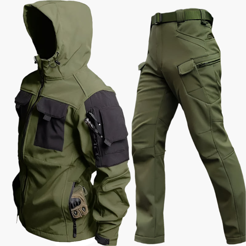 Men's Outdoor Tactical Softshell Set – Jacket and Pants for Adventure and Survival