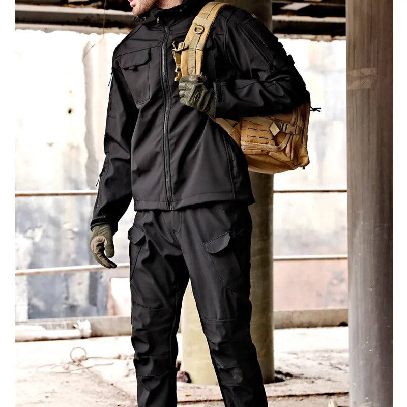 Men's Outdoor Tactical Softshell Set – Jacket and Pants for Adventure and Survival