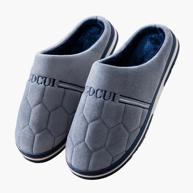 Men's Comfortable House Slippers with Thick Sole – Warm Non-slip Indoor Slippers
