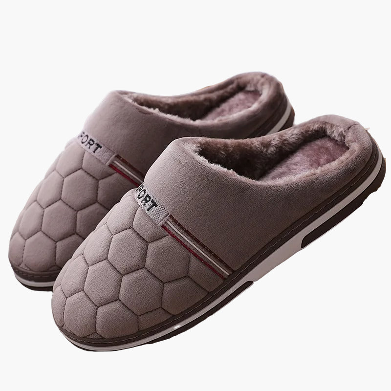 Men's Comfortable House Slippers with Thick Sole – Warm Non-slip Indoor Slippers