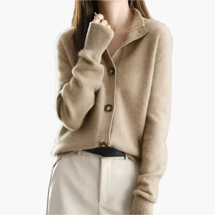 Women's Casual Knitted Cardigan for Autumn and Winter – Stylish and Comfortable Sweater with Button Closure