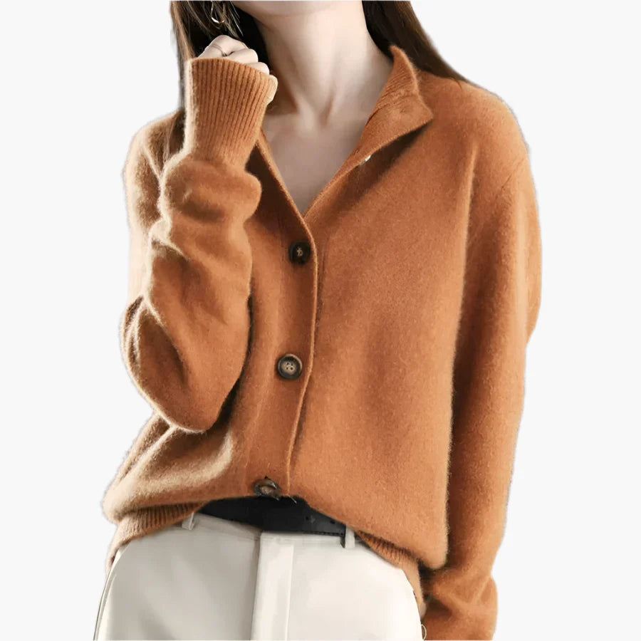Women's Casual Knitted Cardigan for Autumn and Winter – Stylish and Comfortable Sweater with Button Closure