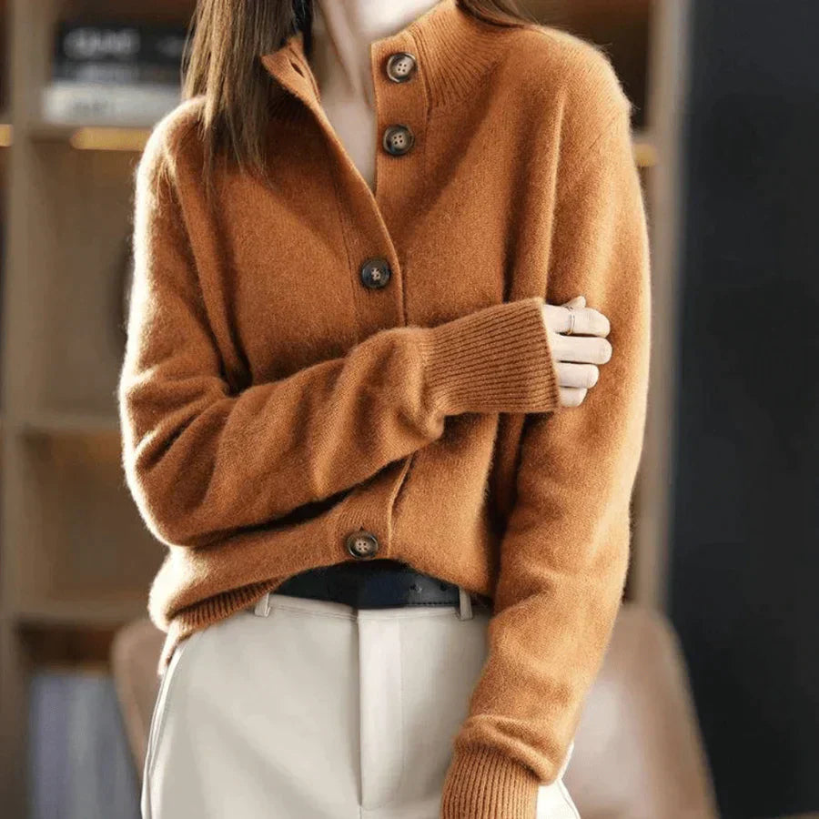 Women's Casual Knitted Cardigan for Autumn and Winter – Stylish and Comfortable Sweater with Button Closure