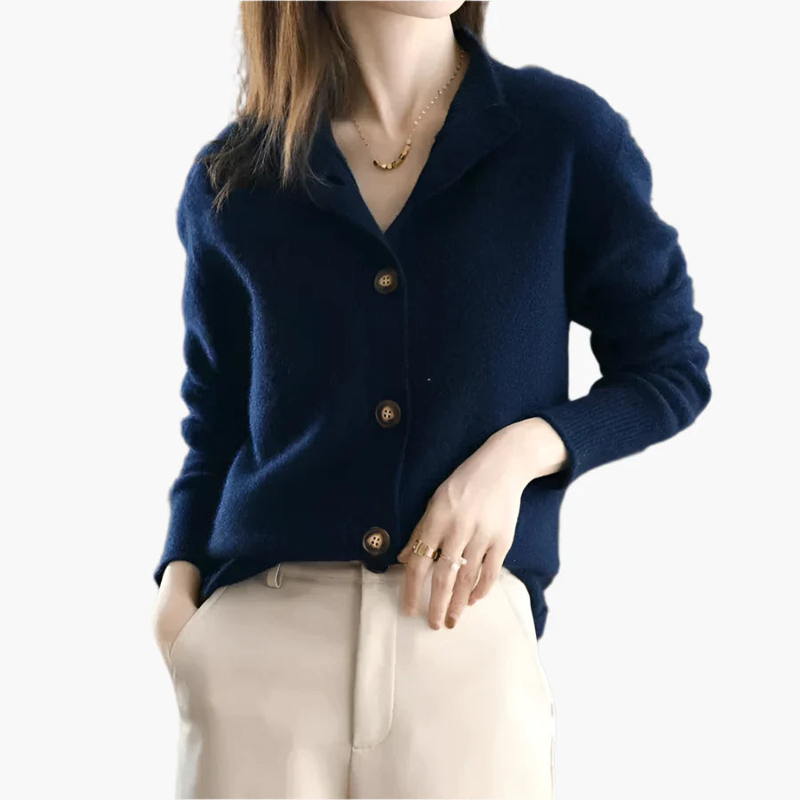 Women's Casual Knitted Cardigan for Autumn and Winter – Stylish and Comfortable Sweater with Button Closure