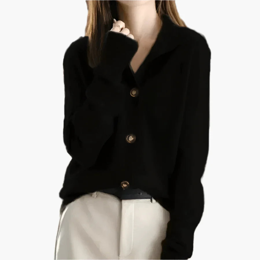 Women's Casual Knitted Cardigan for Autumn and Winter – Stylish and Comfortable Sweater with Button Closure