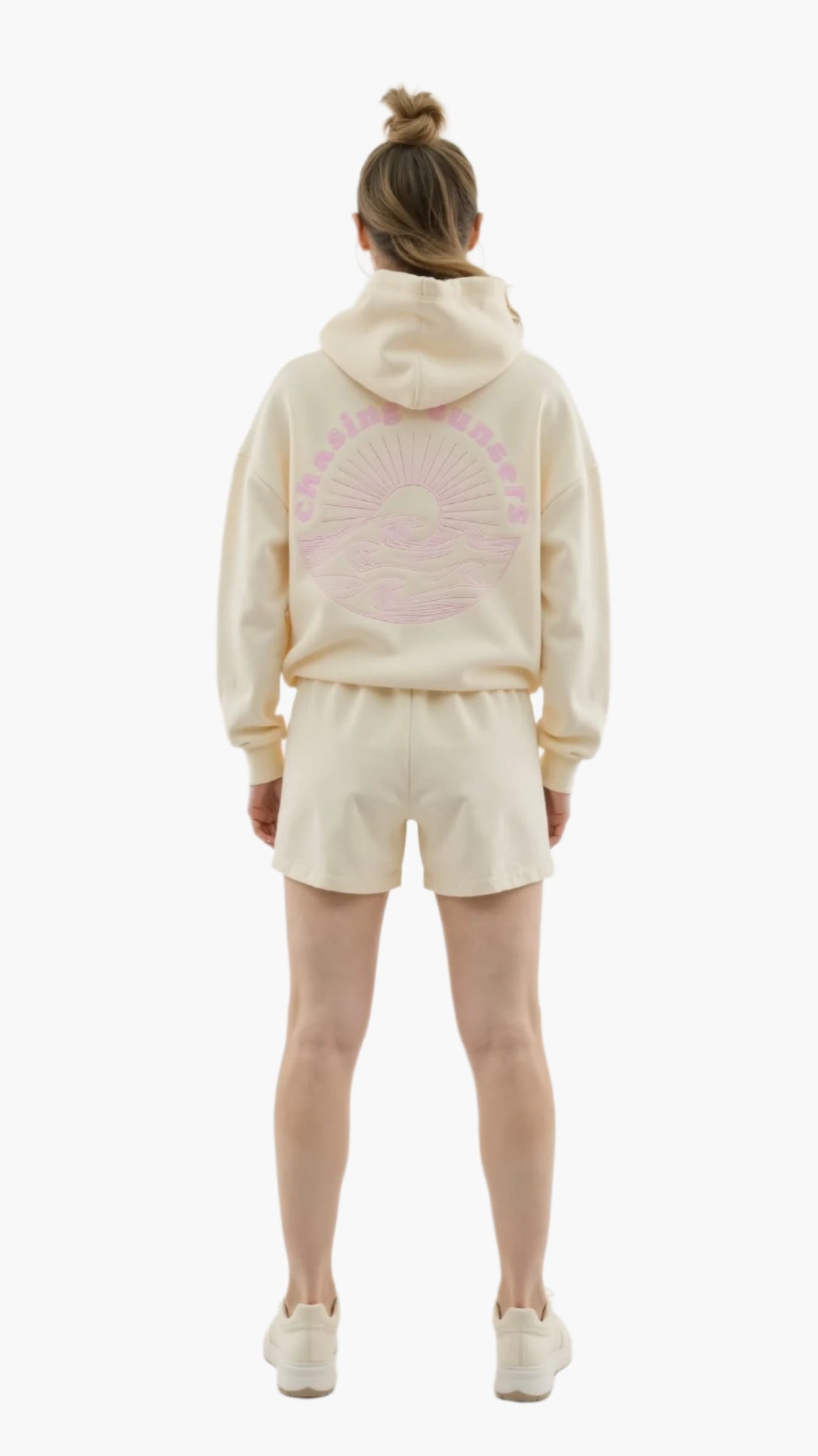 Women's Oversized Hoodie with Tropical Embroidery – Casual and Comfortable Streetwear
