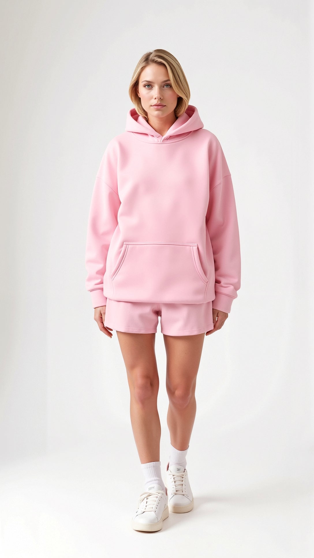 Women's Oversized Hoodie with Tropical Embroidery – Casual and Comfortable Streetwear