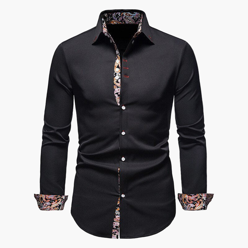 Men's Shirt Modern Slim Fit Long Sleeve – Stylish and Versatile for Business and Casual