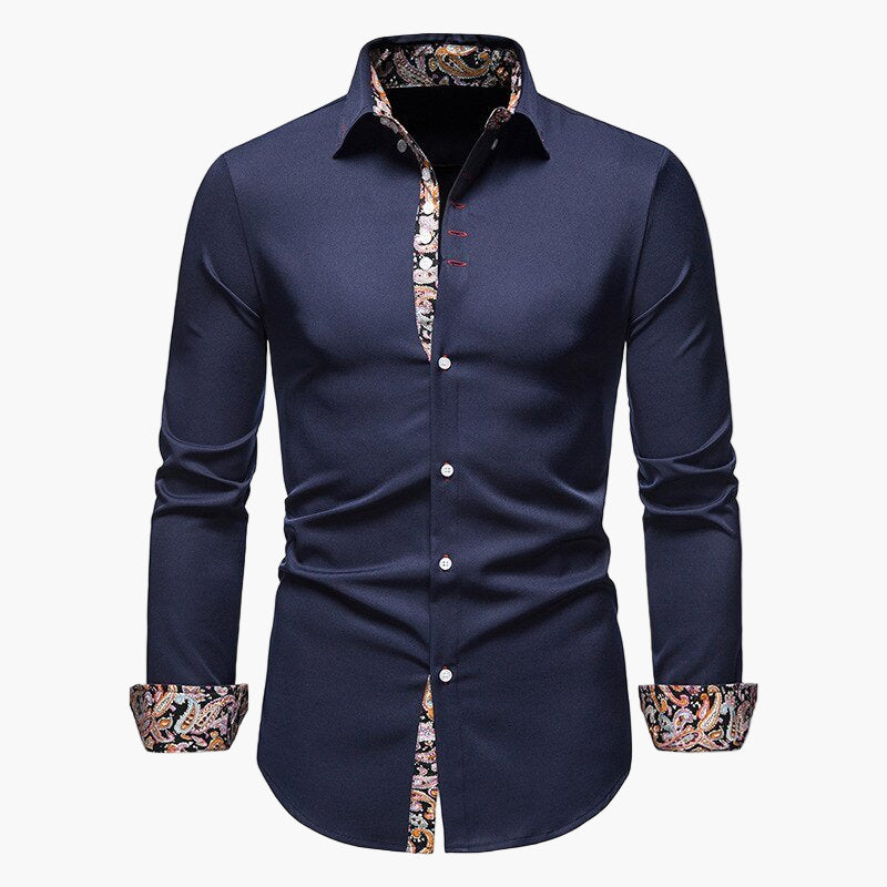 Men's Shirt Modern Slim Fit Long Sleeve – Stylish and Versatile for Business and Casual