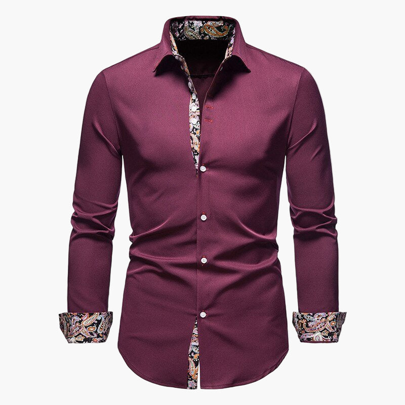 Men's Shirt Modern Slim Fit Long Sleeve – Stylish and Versatile for Business and Casual