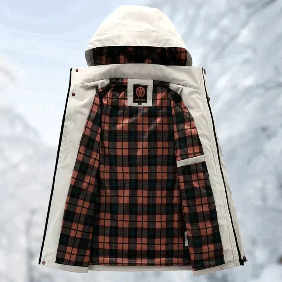 Men's Outdoor Winter Jacket – Windproof & Waterproof Parka with Detachable Hood for Adventure and Daily Use