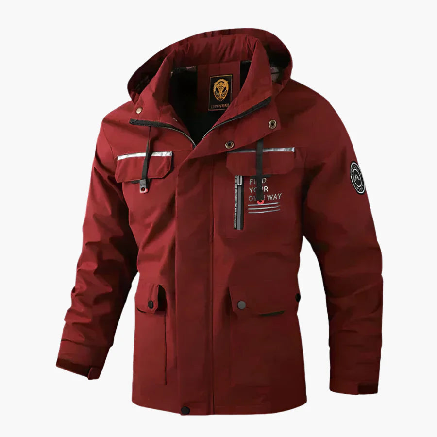 Men's Outdoor Winter Jacket – Windproof & Waterproof Parka with Detachable Hood for Adventure and Daily Use