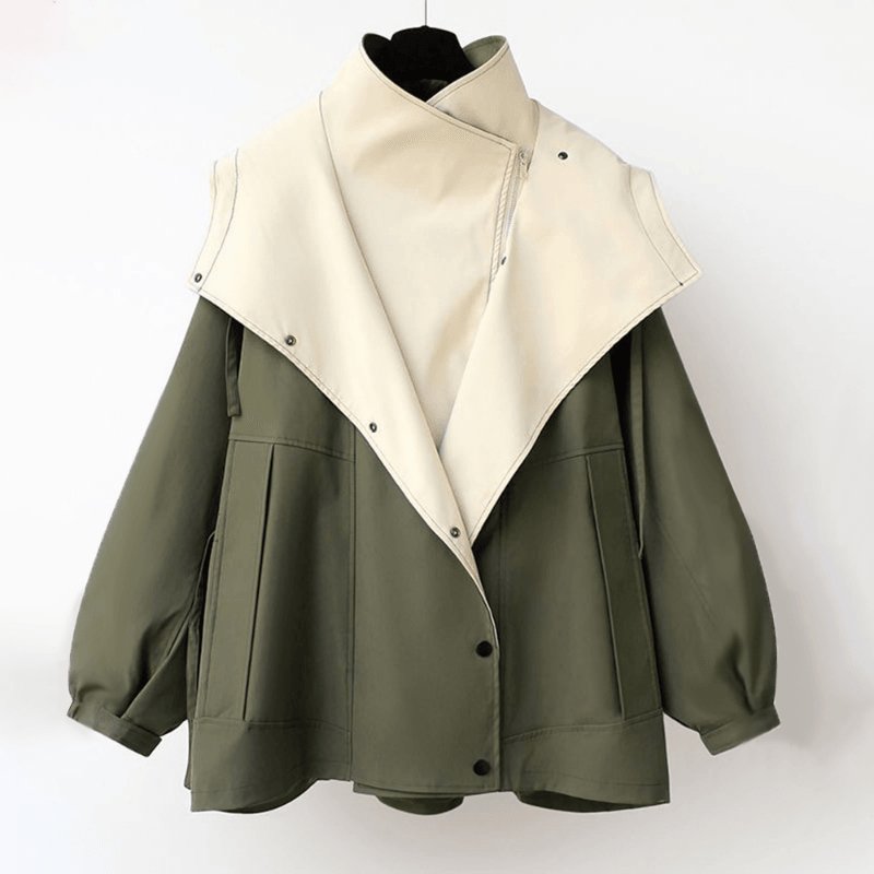 Women's Oversized Windproof Jacket with Layered Style – Fashionable Comfort Jacket for Everyday Use