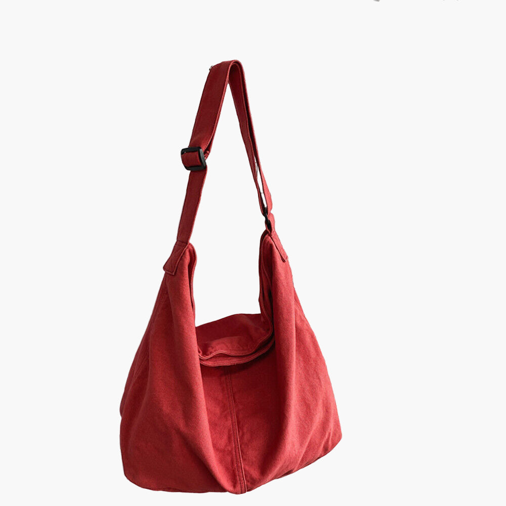 Women's Oversized Canvas Shoulder Bag for Daily Use – Casual and Trendy