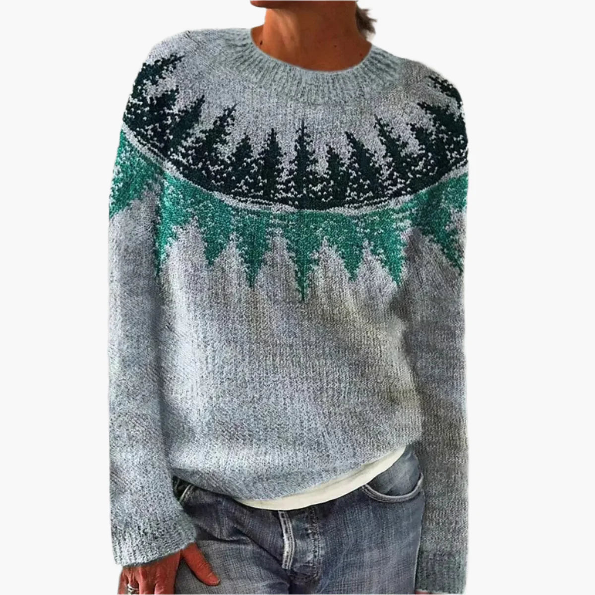 Dames Retro Stijl Gebreide Trui voor Herfst – Comfortabele Vintage Look
