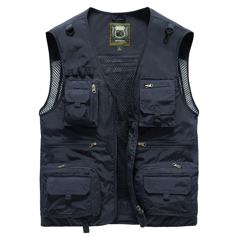 Heren outdoor bodywarmer met meerdere zakken – Praktisch voor vissen, wandelen en reizen